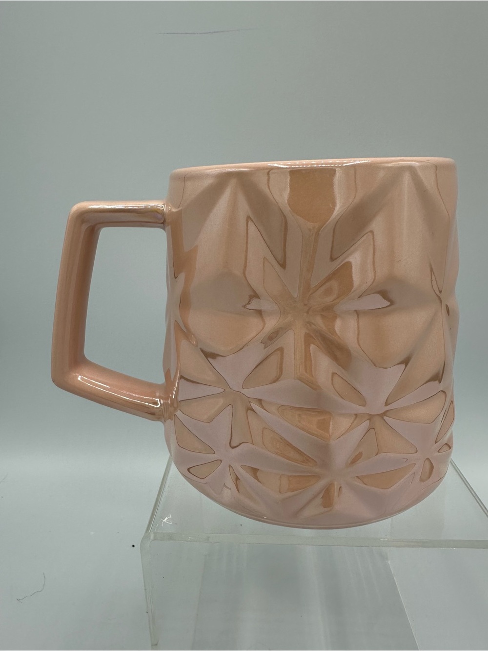 Starbucks 2023 Peppermint Pink Prism Christmas Holiday Ceramic Coffee Mug Cup